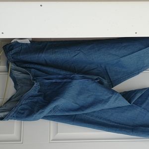 LL Bean Sunwashed Crop Denim Women's 2X Regular